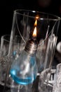 A candle made Ã¢â¬â¹Ã¢â¬â¹of light bulb Royalty Free Stock Photo